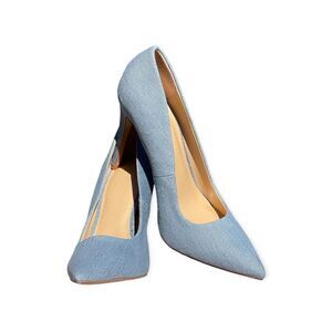 Justfab Blue Gisselle Pointy Toe High Heels Size 10